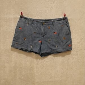 Polo Ralph Lauren Blue Jean Shorts with Flag Details